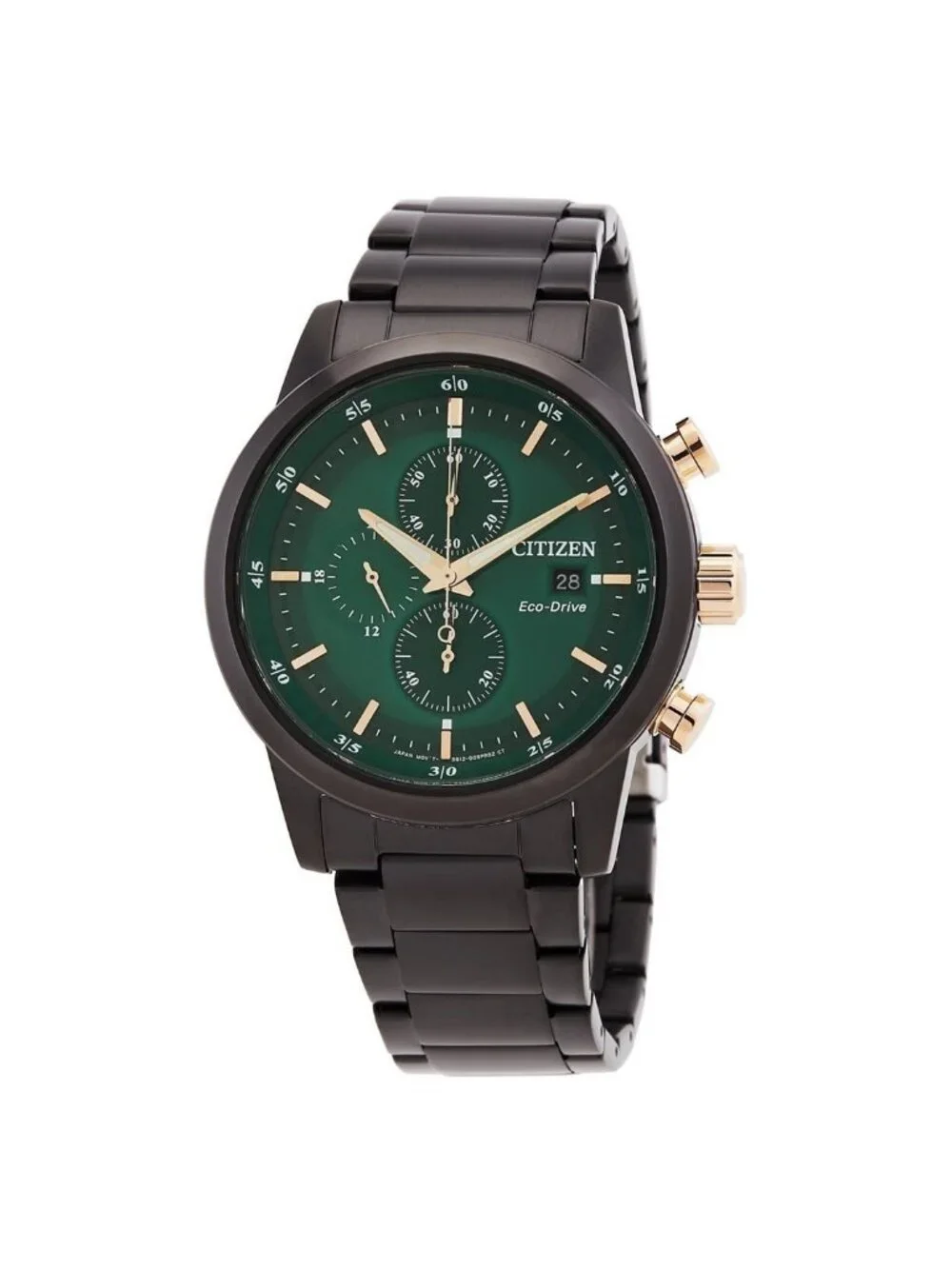 NWT Citizen Chronograph Eco-Drive Green Dial Men's Watch